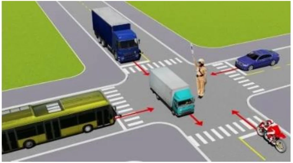 Câu 15 — Thi thử sát hạch hạng CE - Đề 02