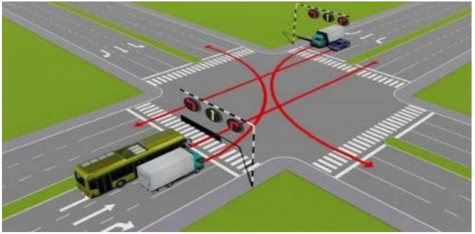 Câu 34 — Thi thử sát hạch hạng D1E - Đề 01